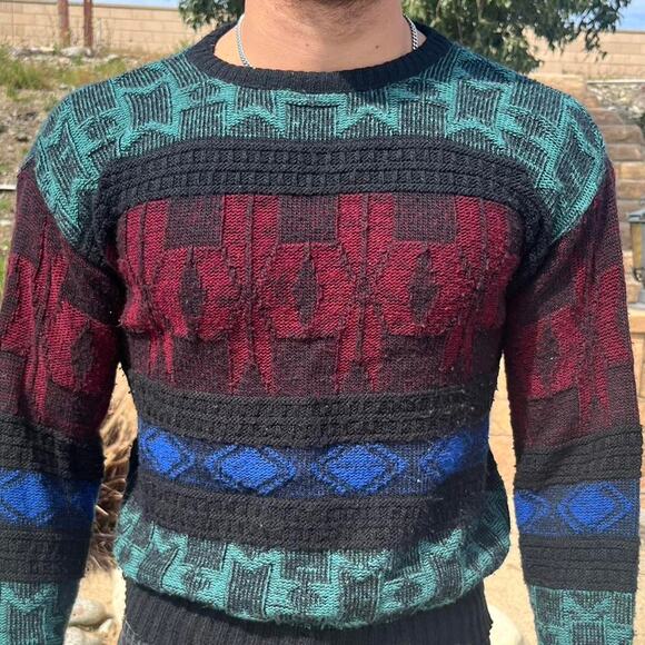 Wool blend Italian Grandpa sweater - Picture 1 of 5